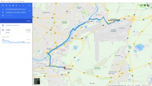 Bike Route: Frankfurt International Airport/Train Station to Das Brauhaus in Rüsselsheim